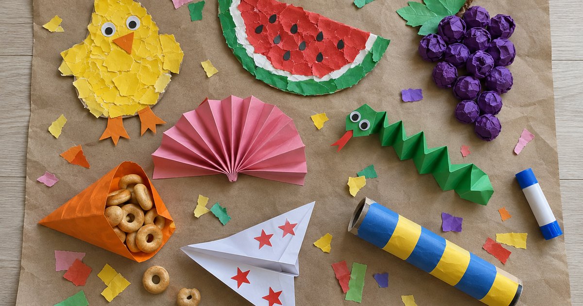 Лёгкие поделки из бумаги для детей 3-6 лет: 12 идей с фото